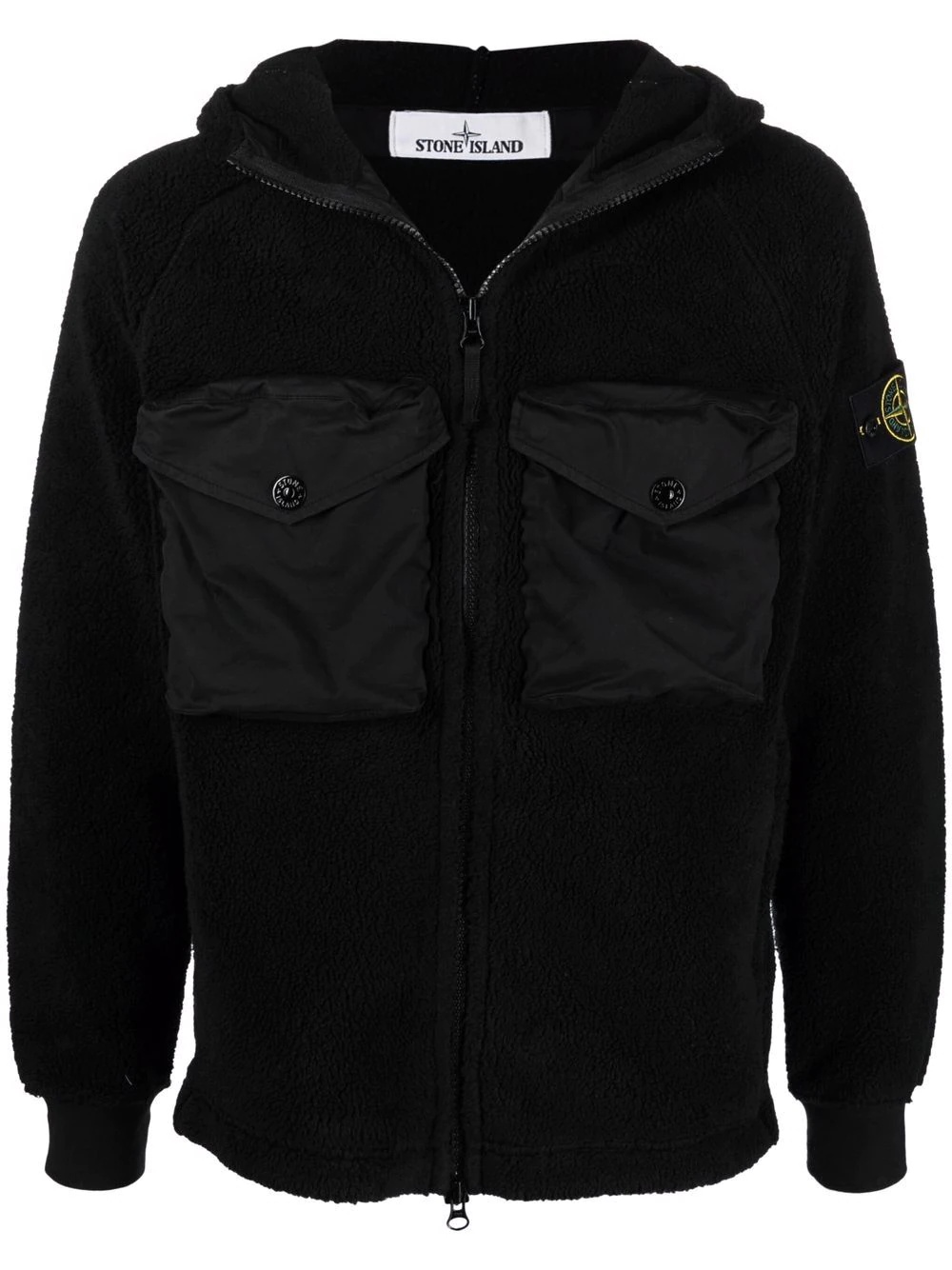 Compass-patch fleece jacket - 1