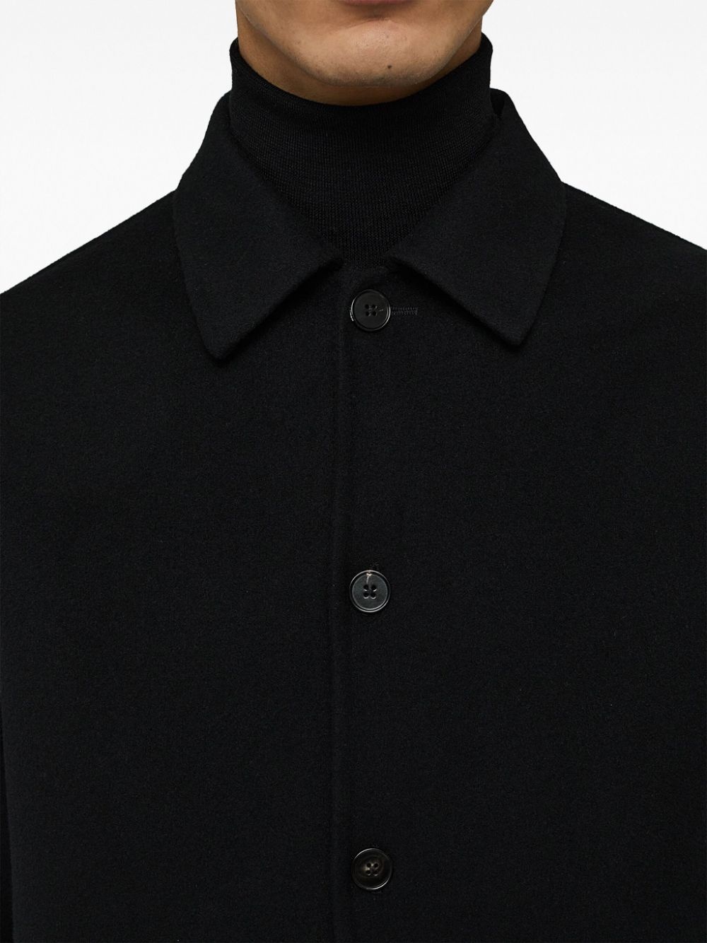 long-sleeve cashmere shirt - 5