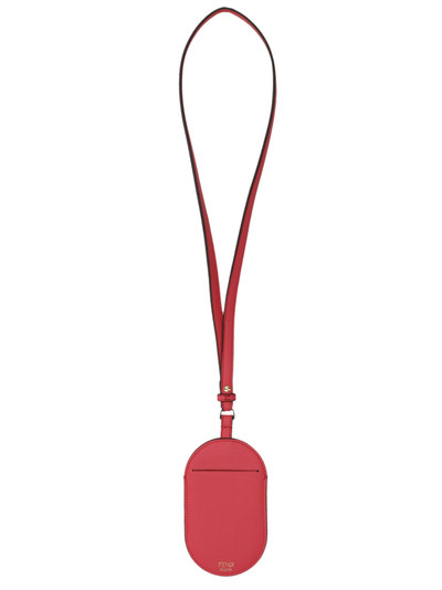 FENDI Name Tag Bag Accessories Red outlook