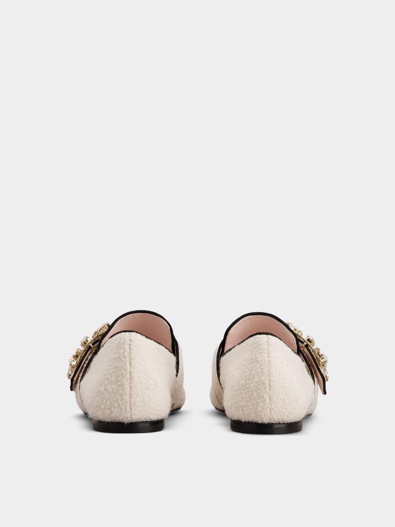 Roger Vivier Mini Broche Vivier Buckle Loafers in Fabric outlook