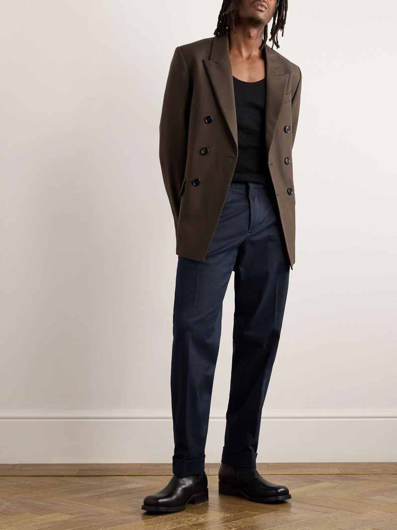 Dries Van Noten Philip Straight-Leg Cotton-Blend Twill Trousers outlook