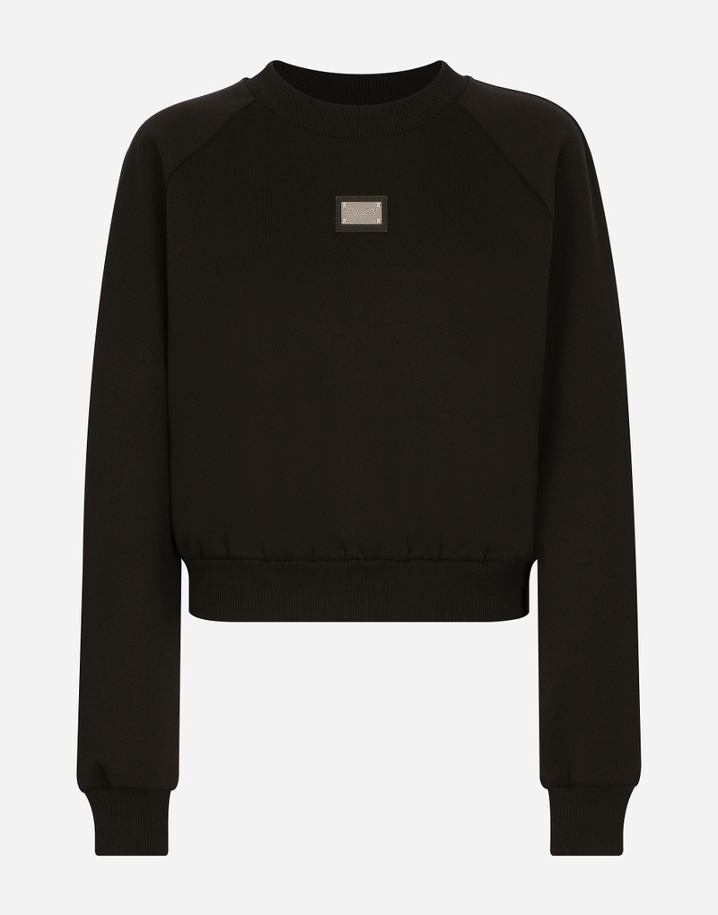 Technical jersey sweatshirt with Dolce&Gabbana tag 1