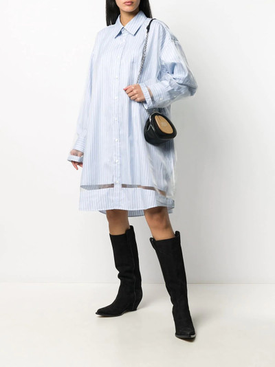 Maison Margiela mesh panel shirt dress outlook