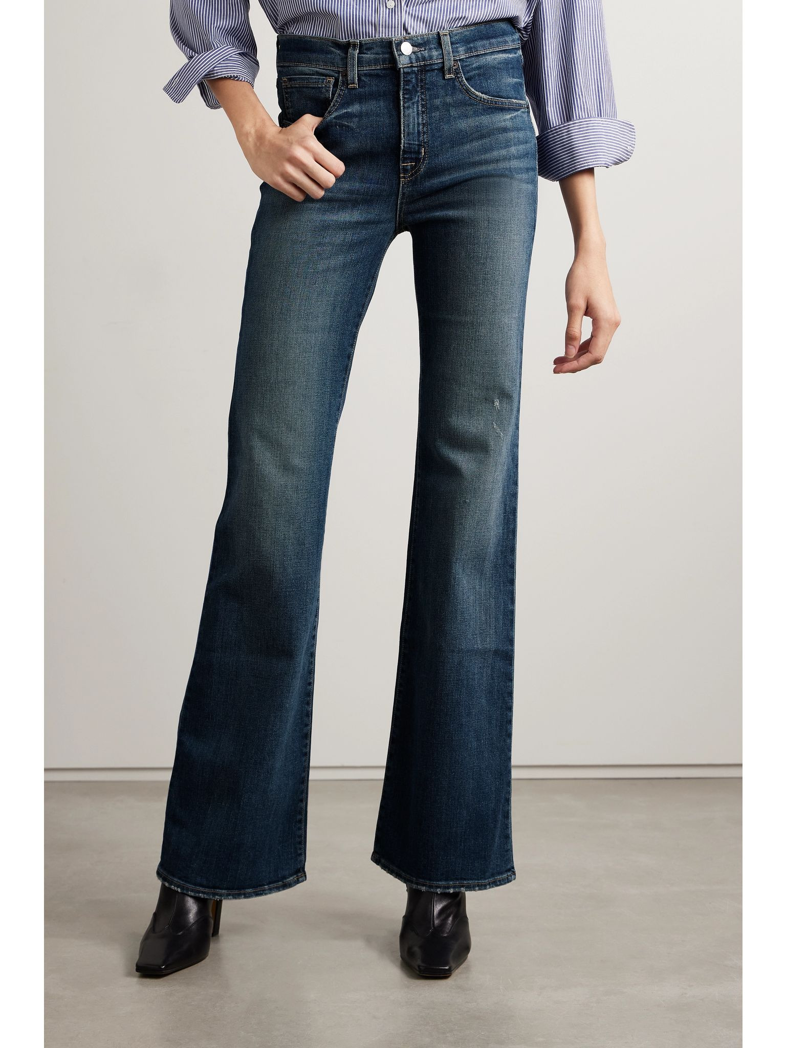 Celia high-rise straight-leg jeans Blue - 3