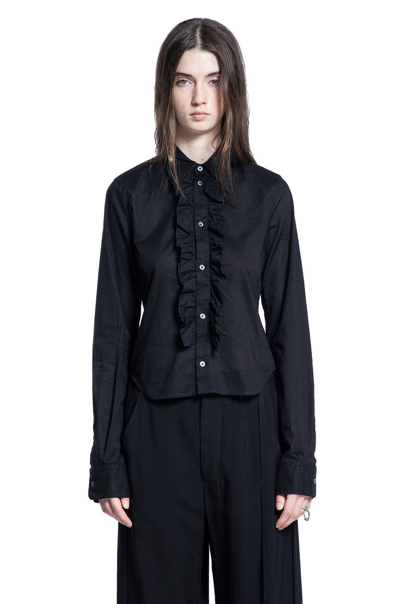Erma Ruffled Shirt In Light Cotton Poplin 1