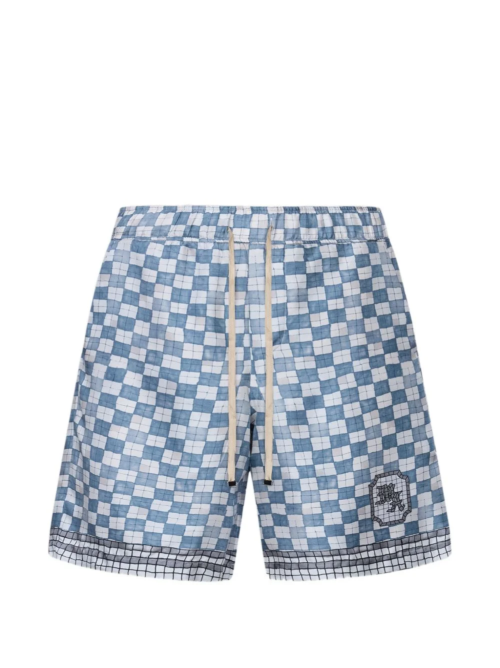 checkered logo shorts - 1