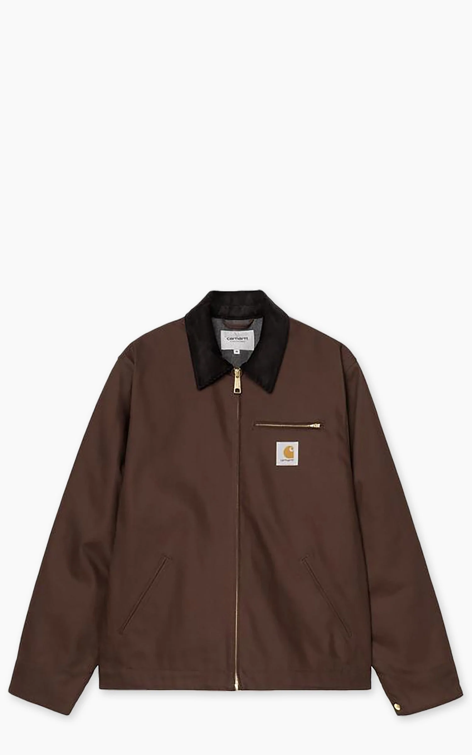 CARHARTT WIP DETROIT JACKET WINTER DEARBORN CANVAS RIGID TOBACCO/BLACK - 1