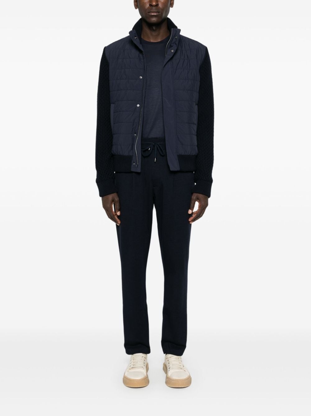 drawstring virgin wool trousers - 2