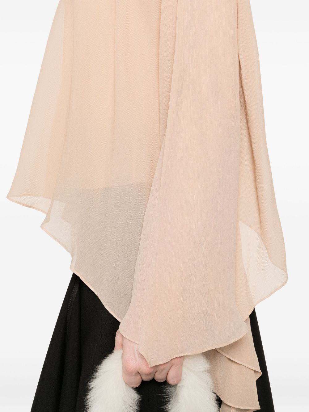 asymmetric-draped blouse - 5