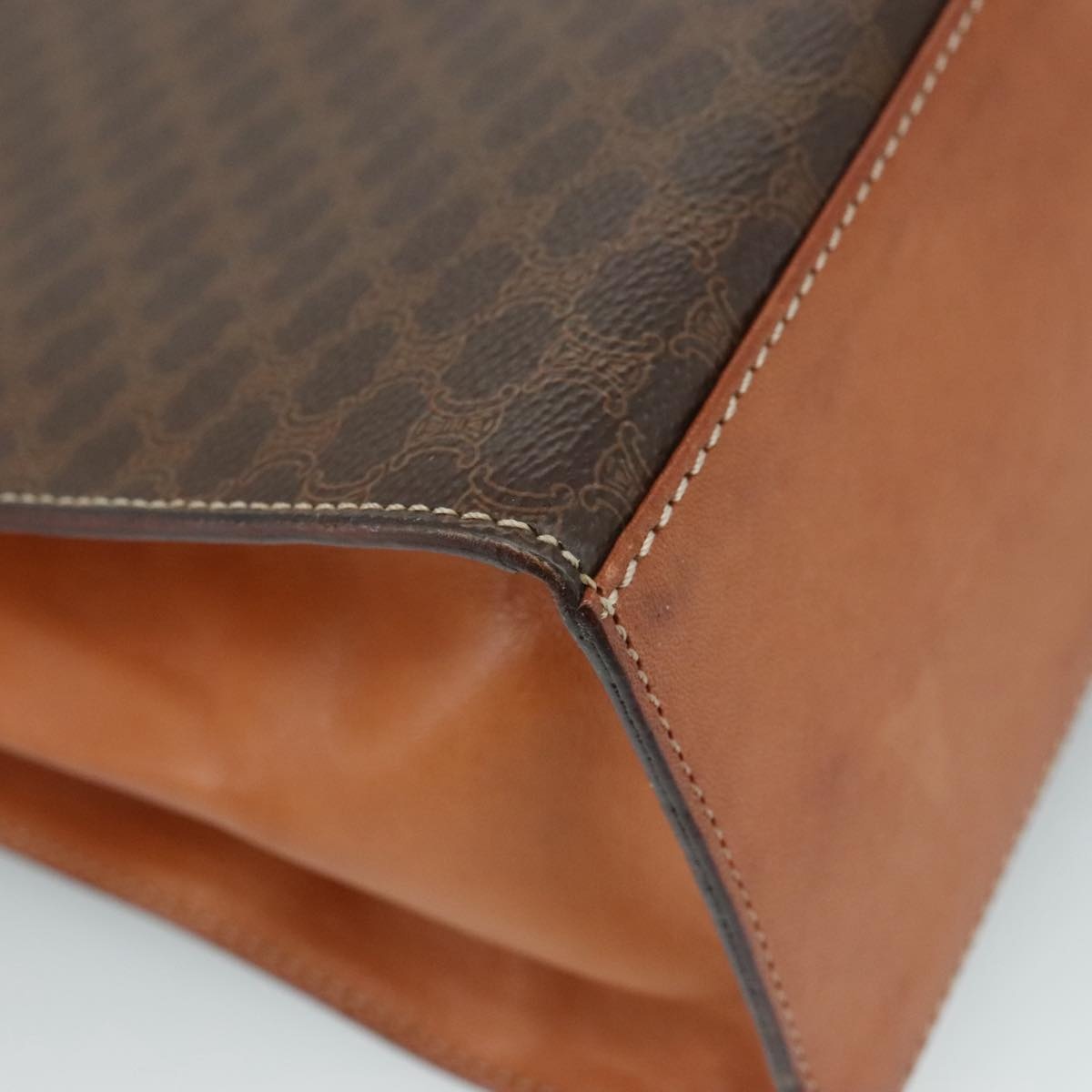 CELINE Macadam Canvas Hand Bag Pvc Leather Brown - 13