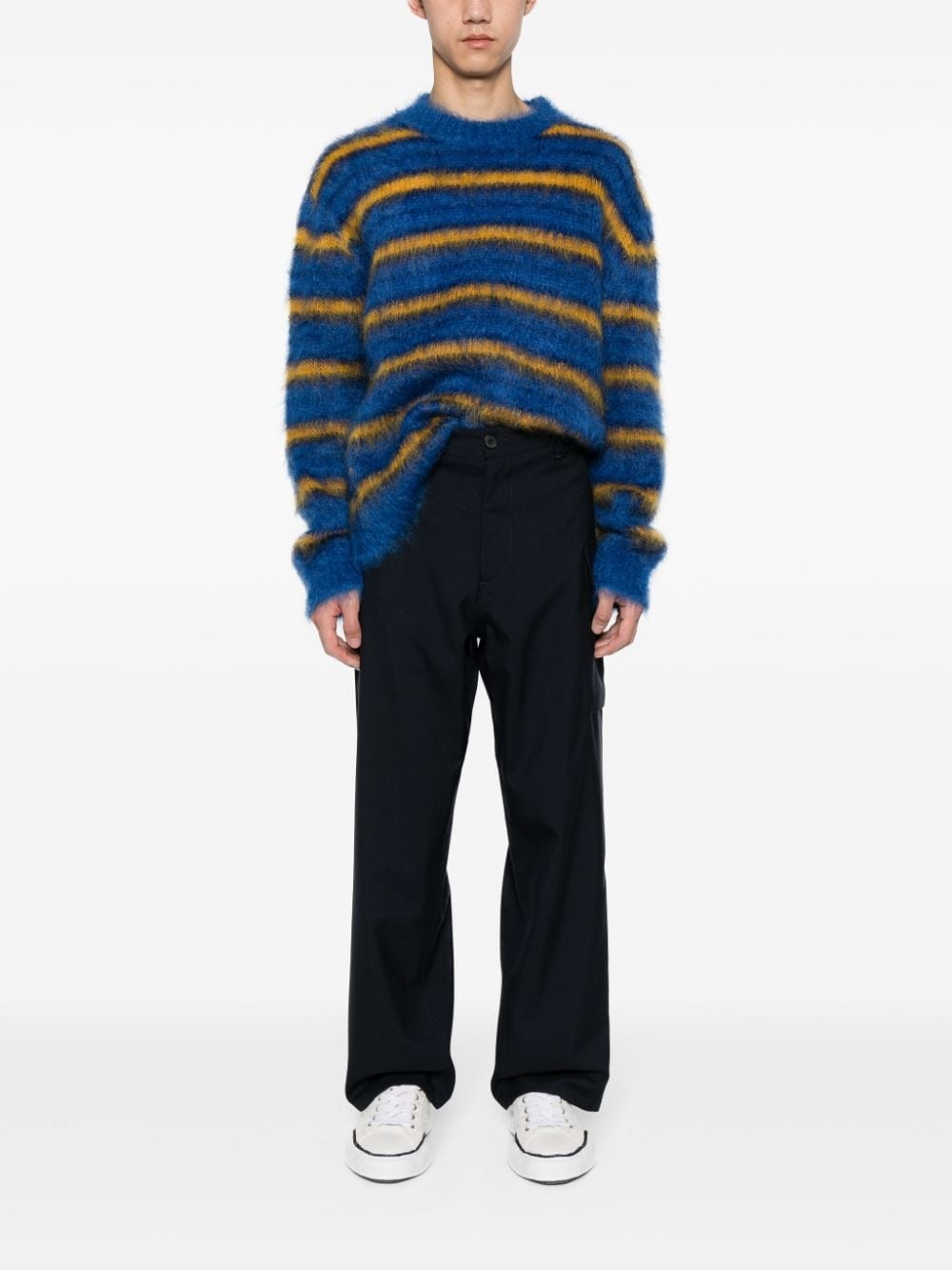 straight-leg wool trousers - 2