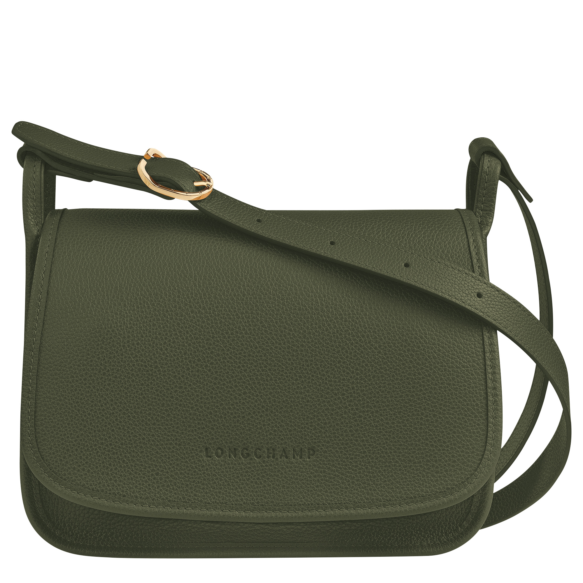 Le Foulonné S Crossbody bag Khaki - Leather - 1
