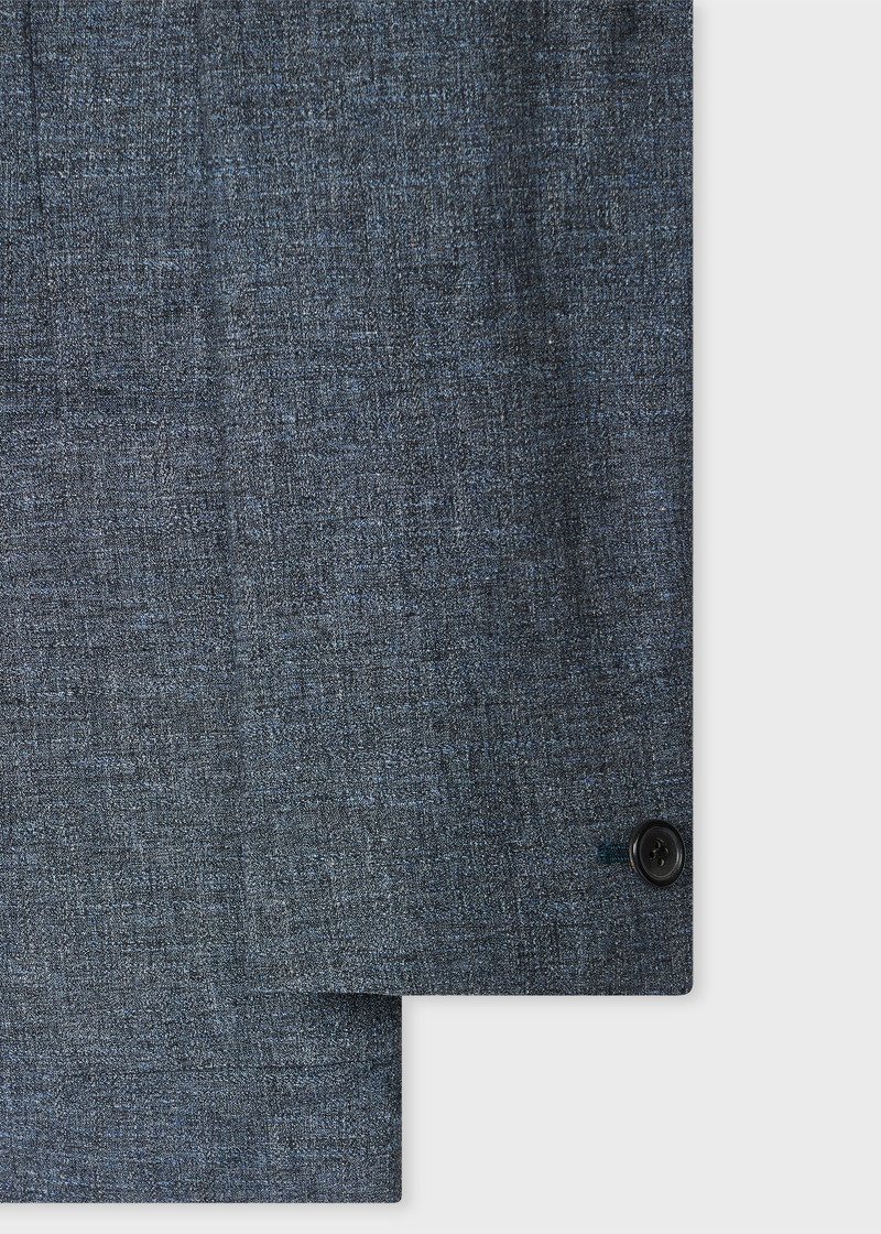Slate Blue Cotton-Linen Melange Suit 3
