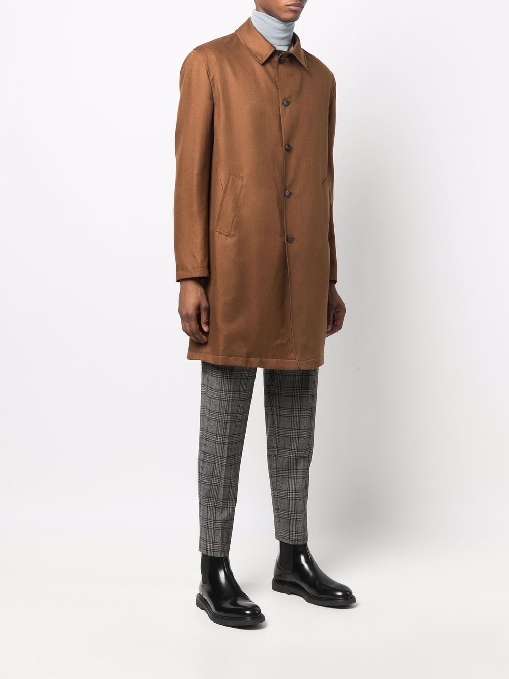 reversible buttoned-up coat - 3