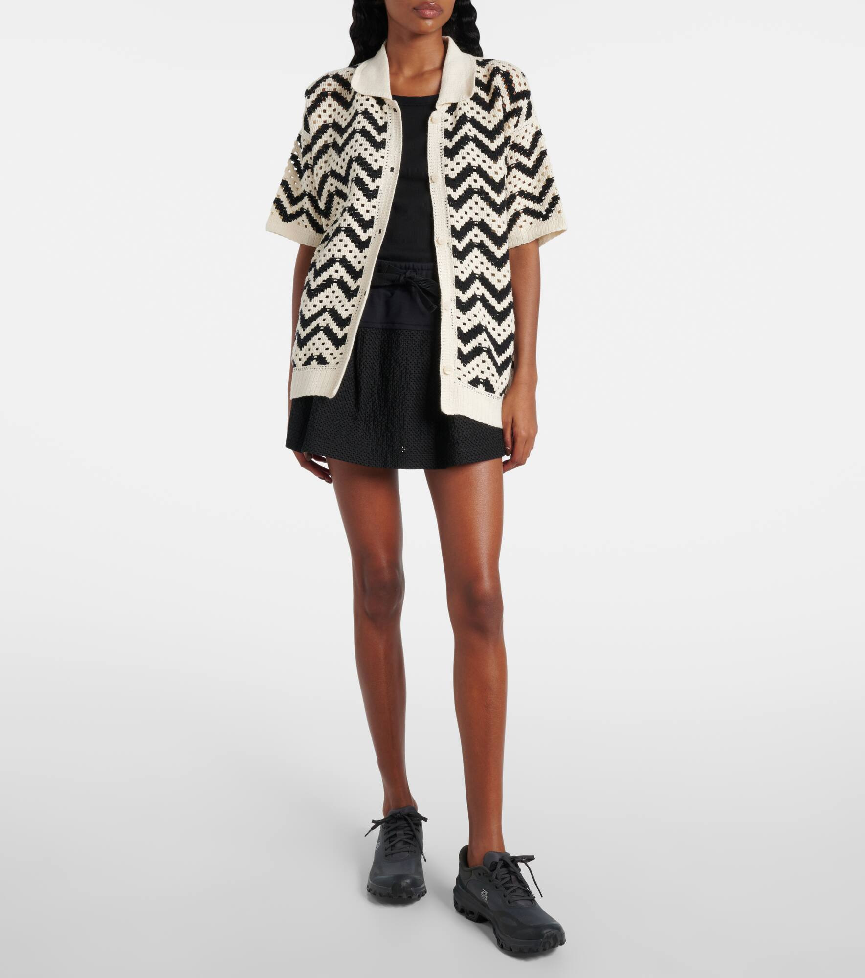 Anais crochet cotton polo shirt - 2