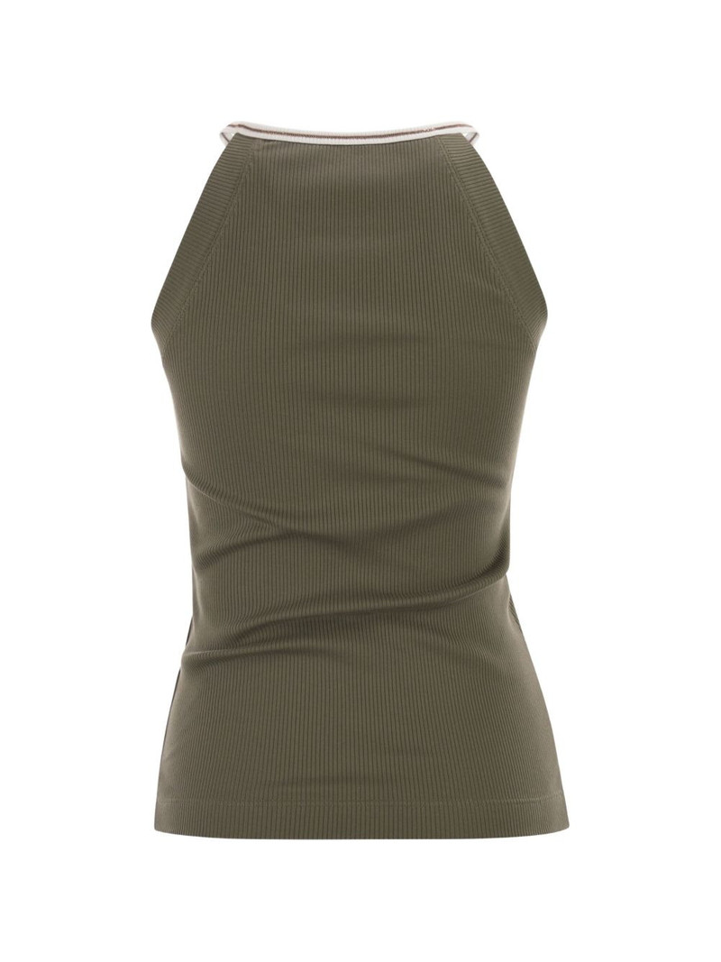 Brunello Cucinelli ribbed crew-neck tank top outlook