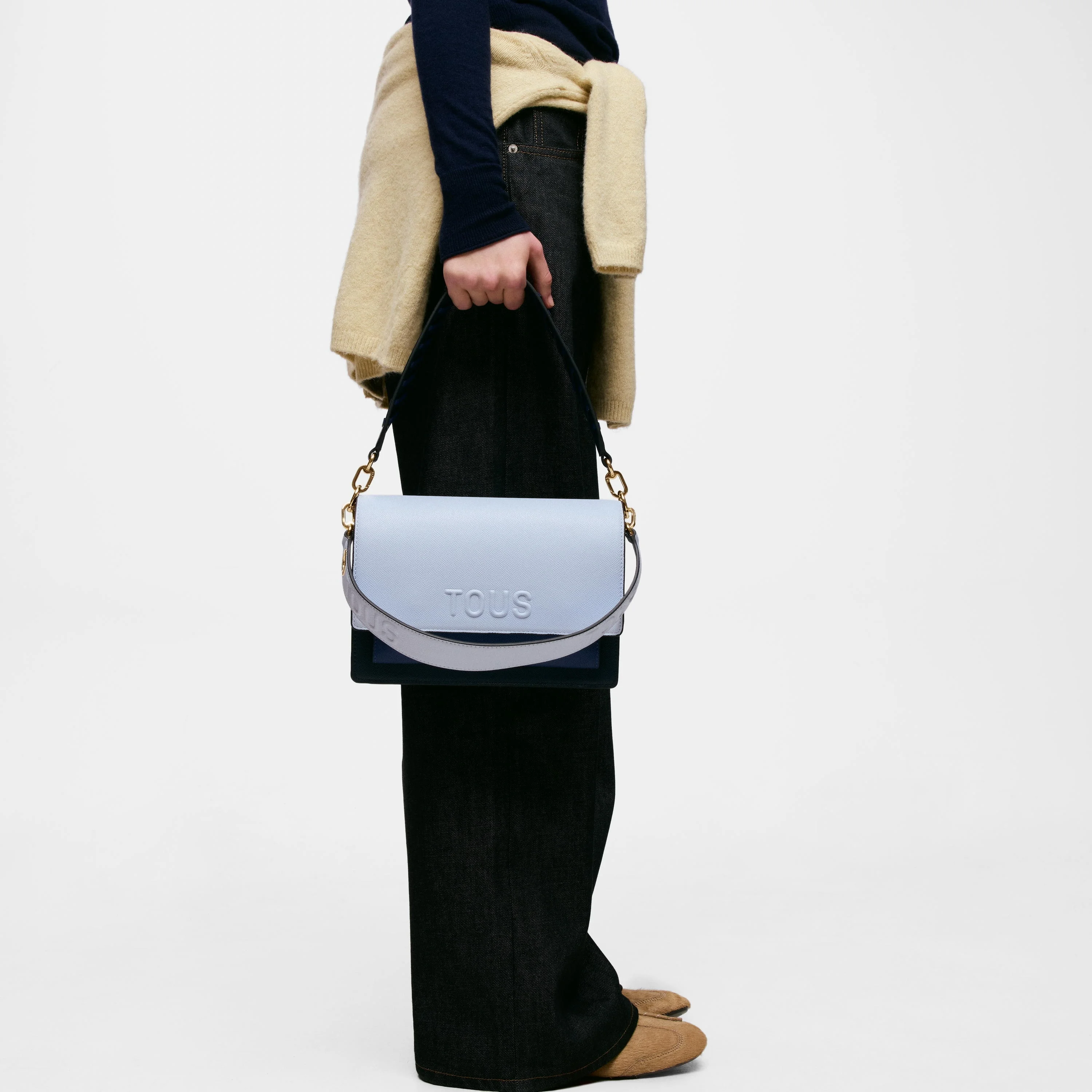 Medium navy blue Crossbody bag TOUS Audree Saffiano - 1
