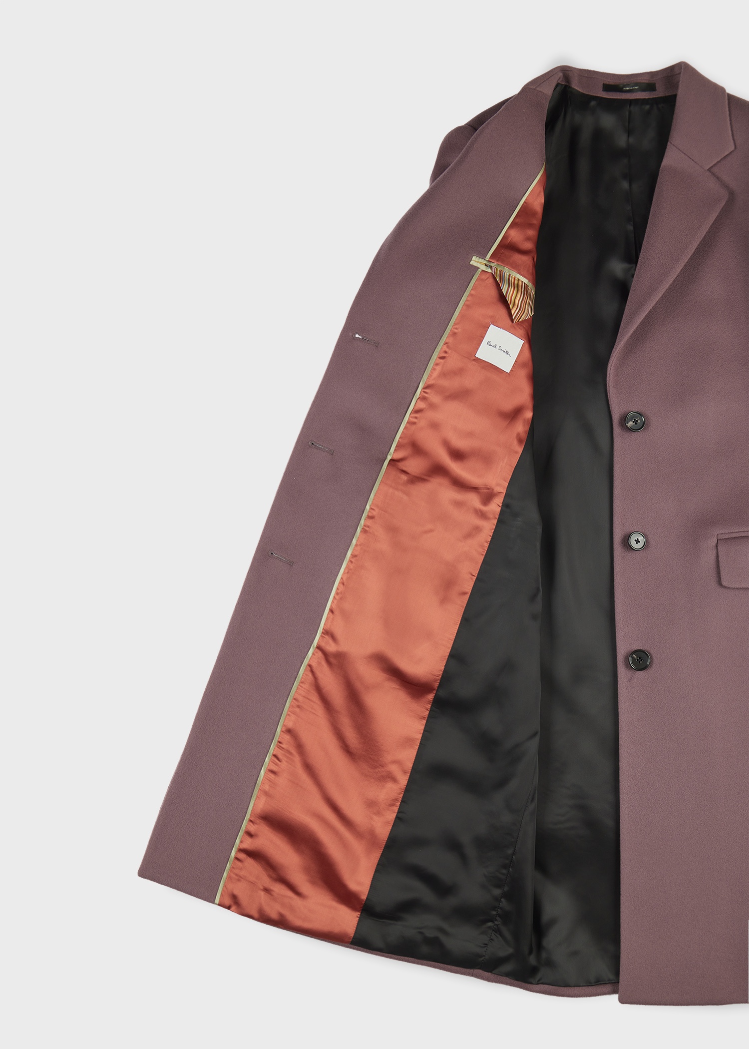 Women's Mauve Wool-Cashmere Epsom Coat - 2