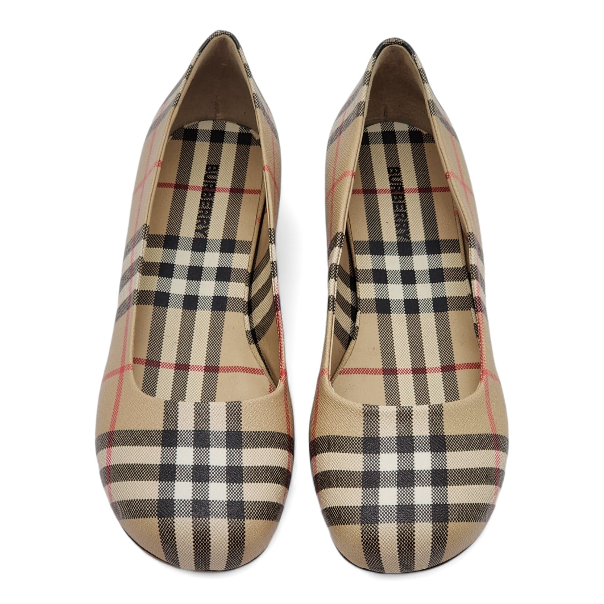 Burberry Women's Joy Vintage Check Flats in Beige - 4
