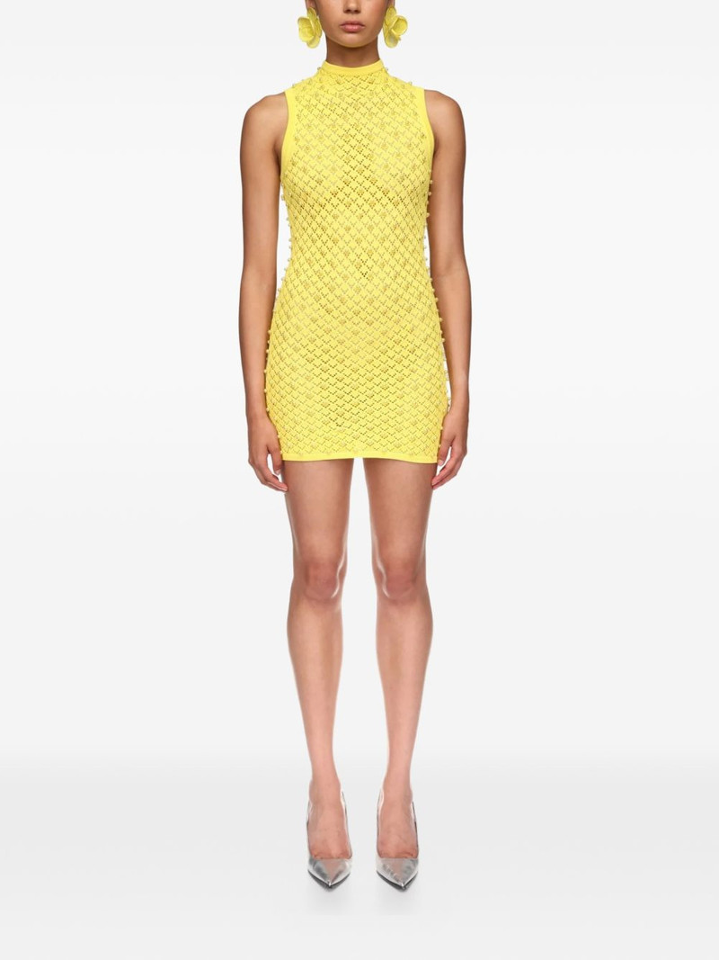 David Koma high-neck beaded mini dress outlook