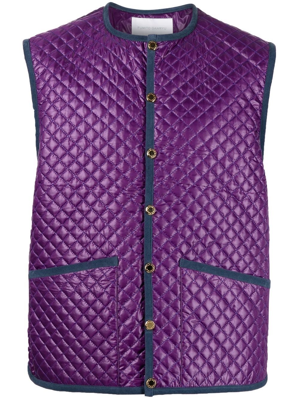 quilted fitted gilet - 1