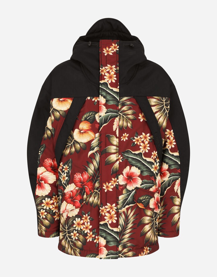 Hooded printed nylon jacket - 3