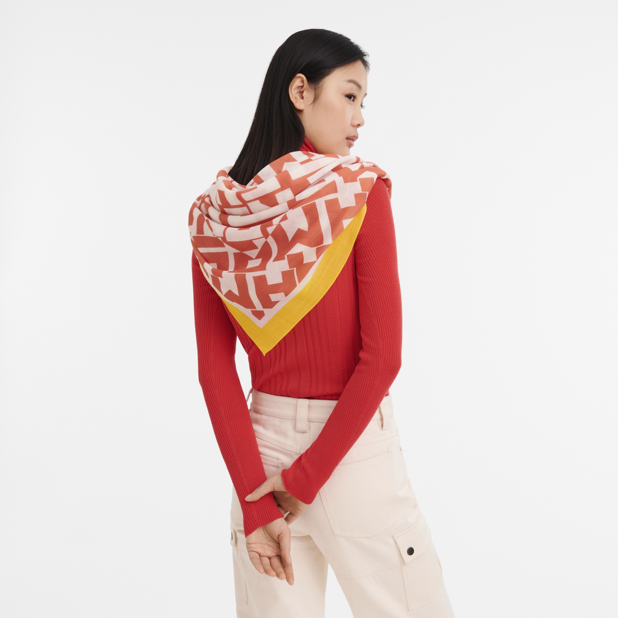 Le Pliage LGP recto verso Stole Yellow - OTHER - 2