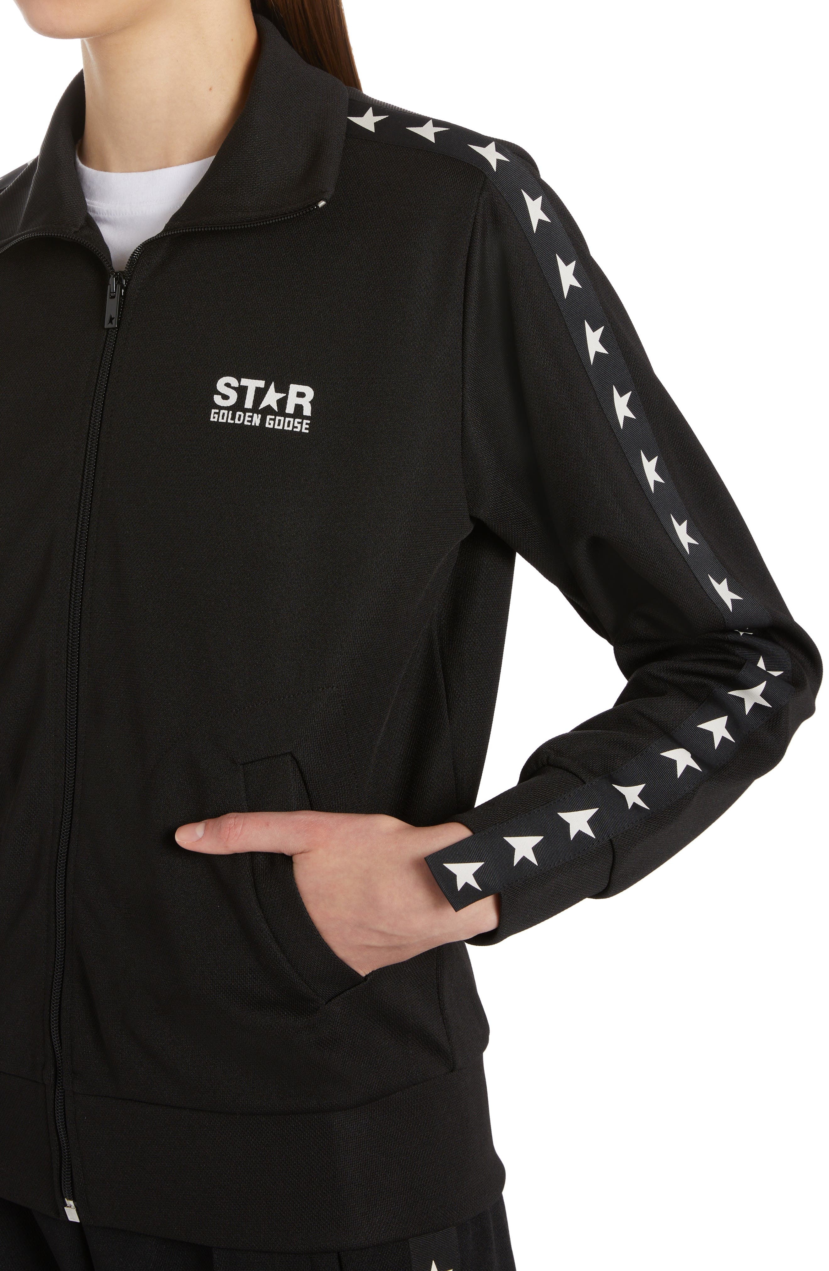 Golden Goose Star Logo Track Jacket in Black/white at Nordstrom - 4