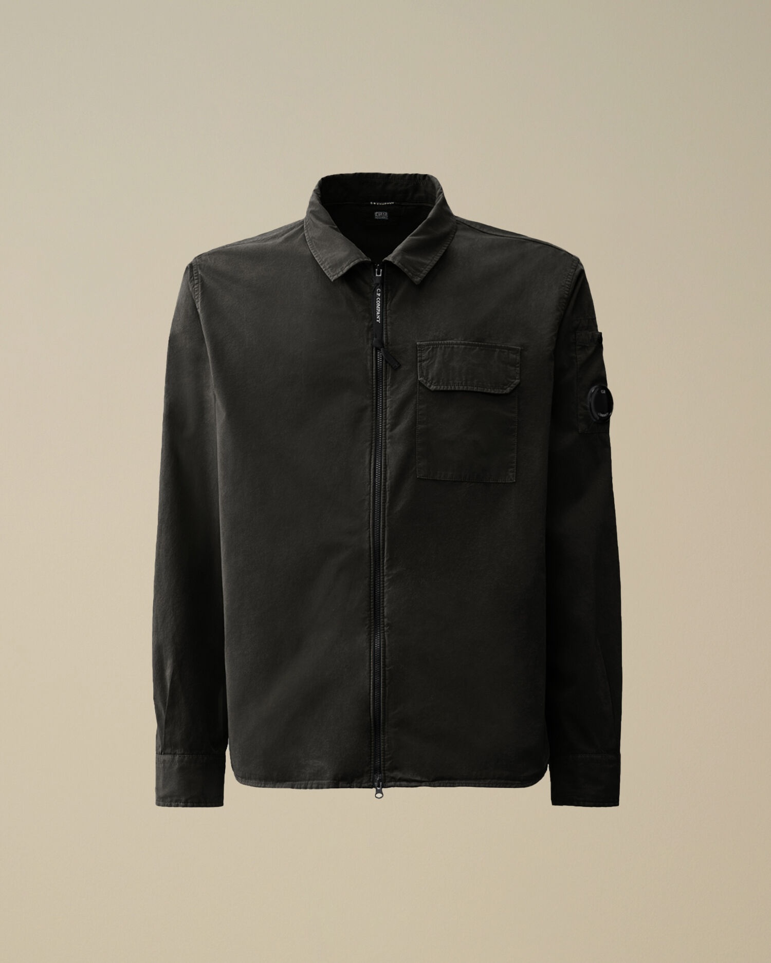 Organic Gabardine Zipped Overshirt - 1