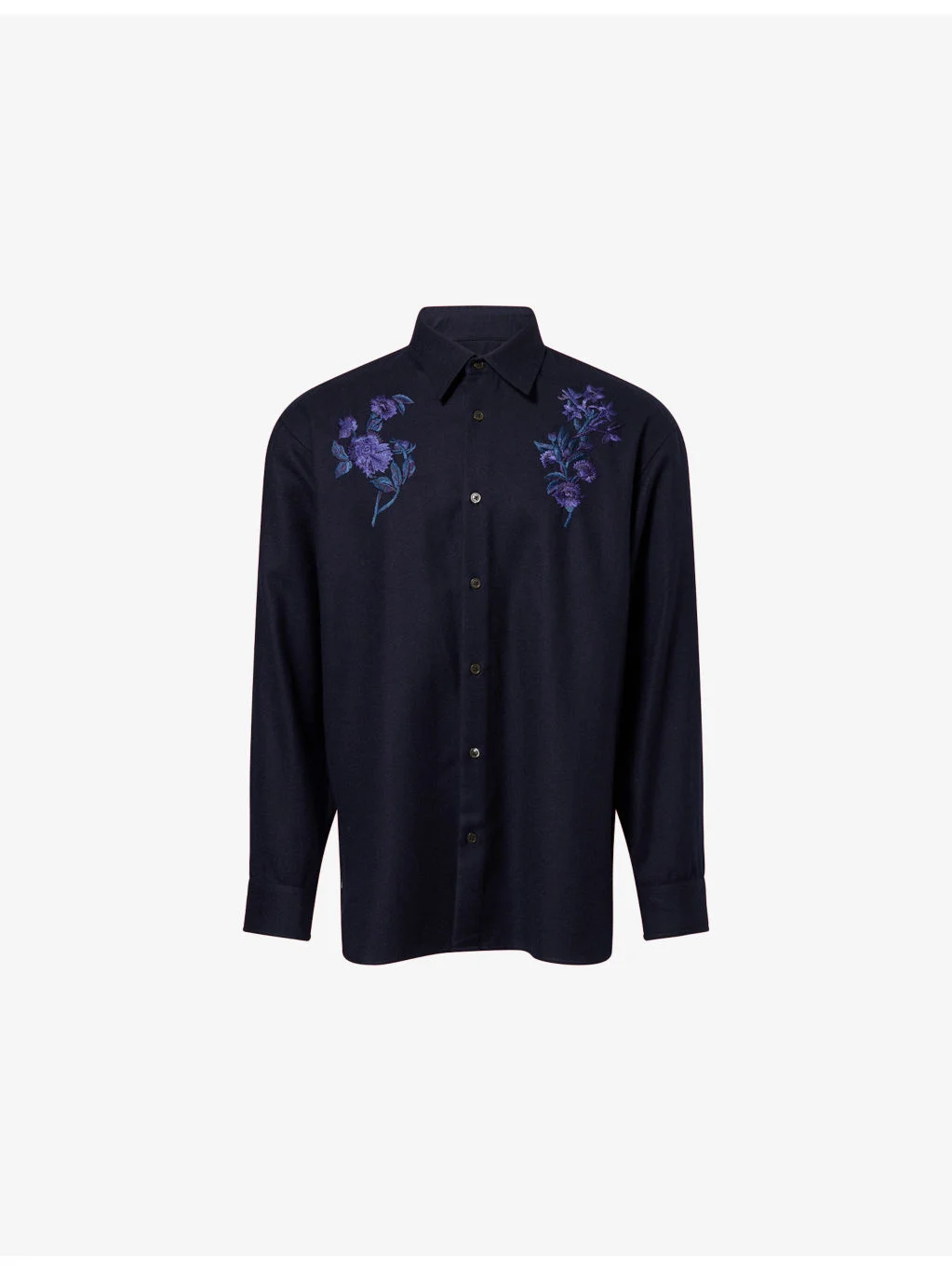 Croom Embroidered Wool Shirt - 1