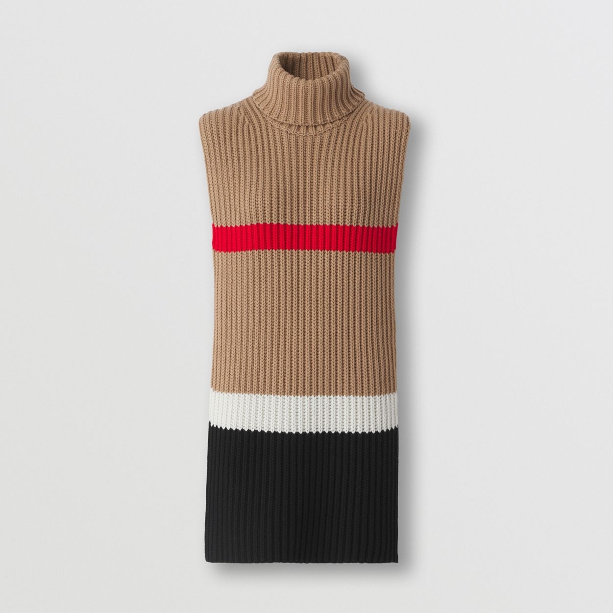 Striped Cashmere Cotton Blend Cape - 1