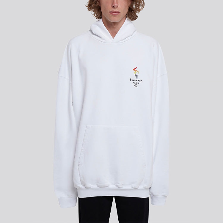 Balenciaga Unisex Logo Oversize Sweatshirt White 620973TIV459040 - 3