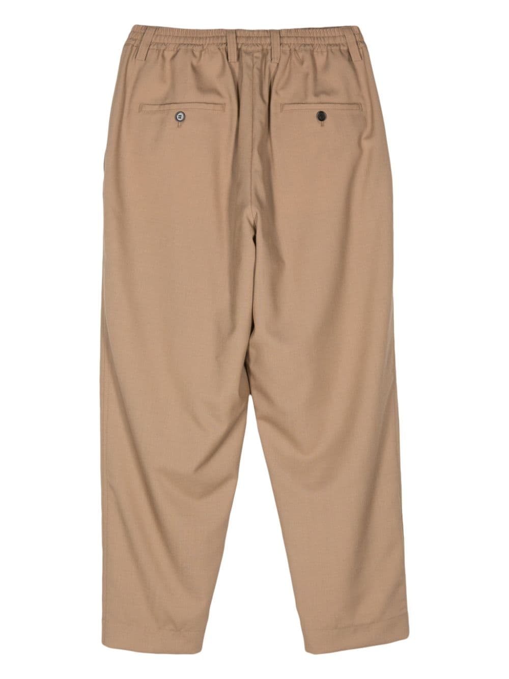 drawstring-waist virgin-wool trousers - 2