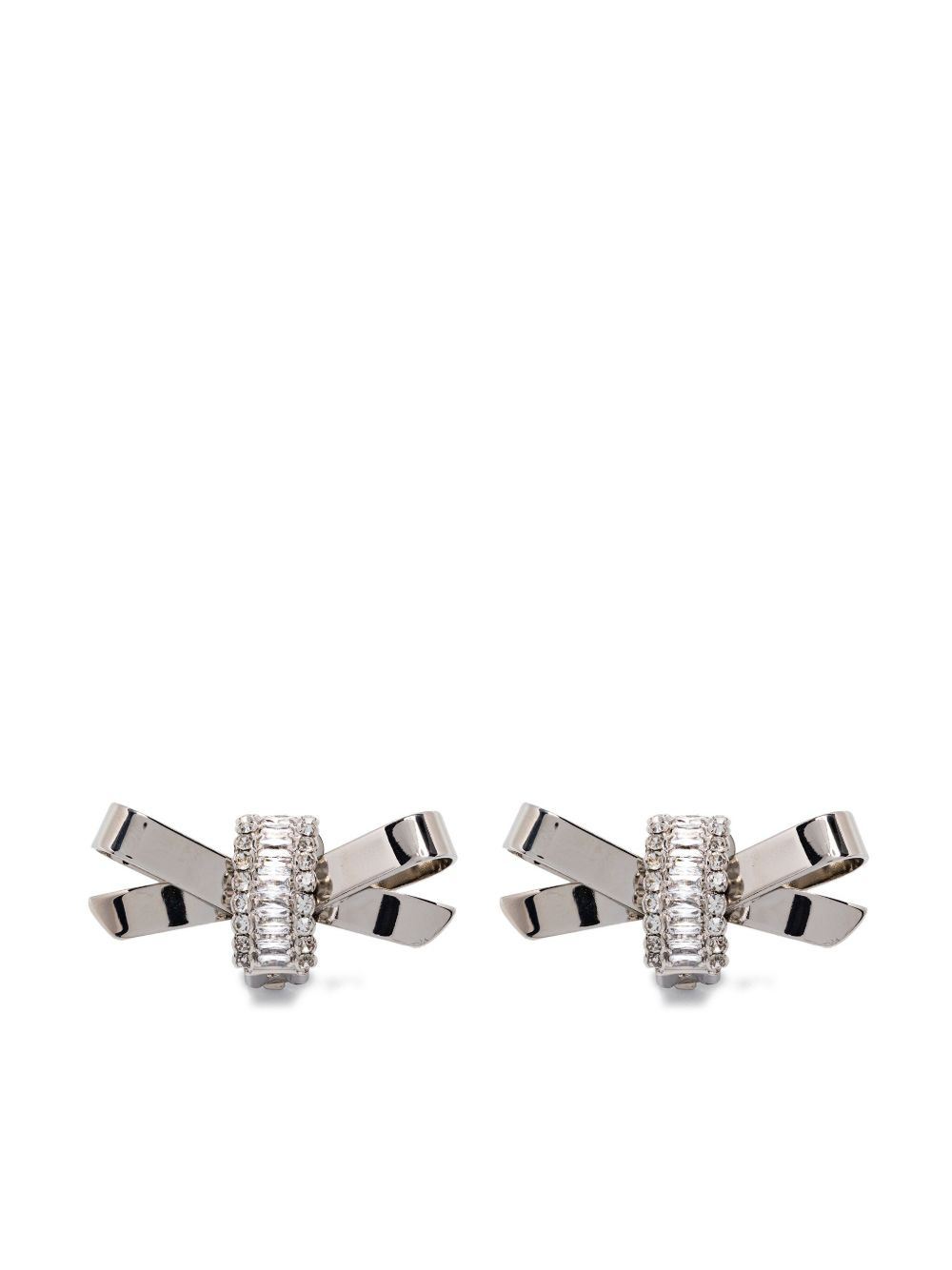 crystal-bow earrings - 1