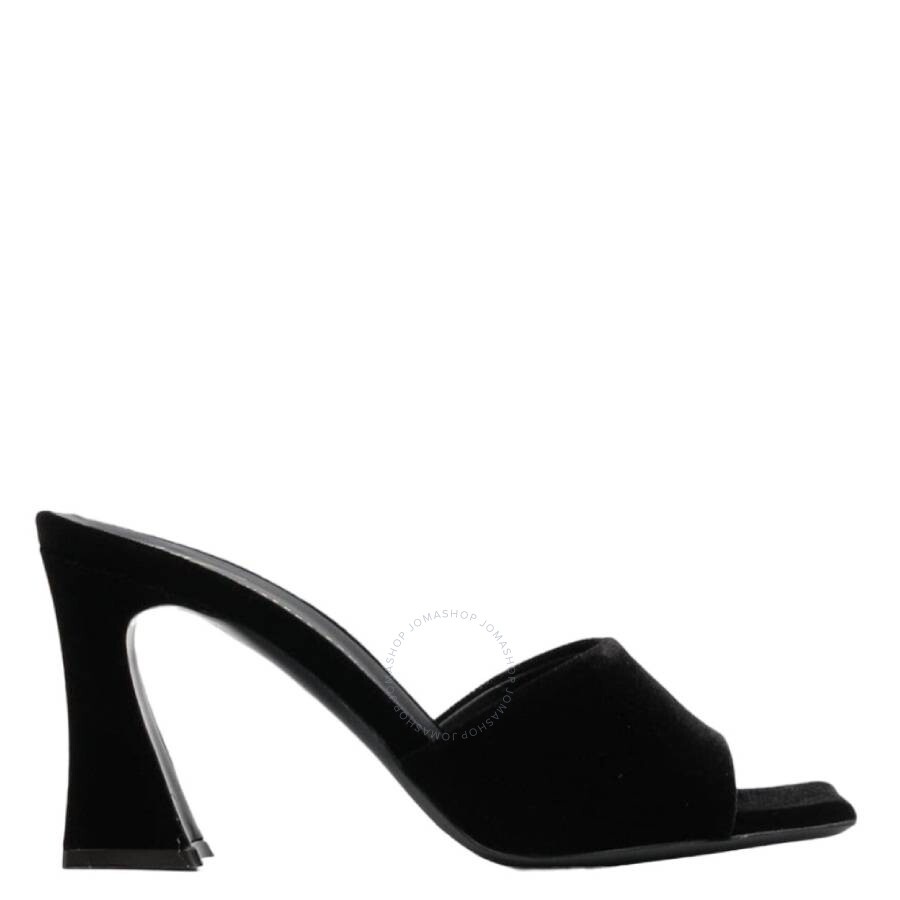 Giuseppe Zanotti Black Solhene Velvet-Effect Mules - 1