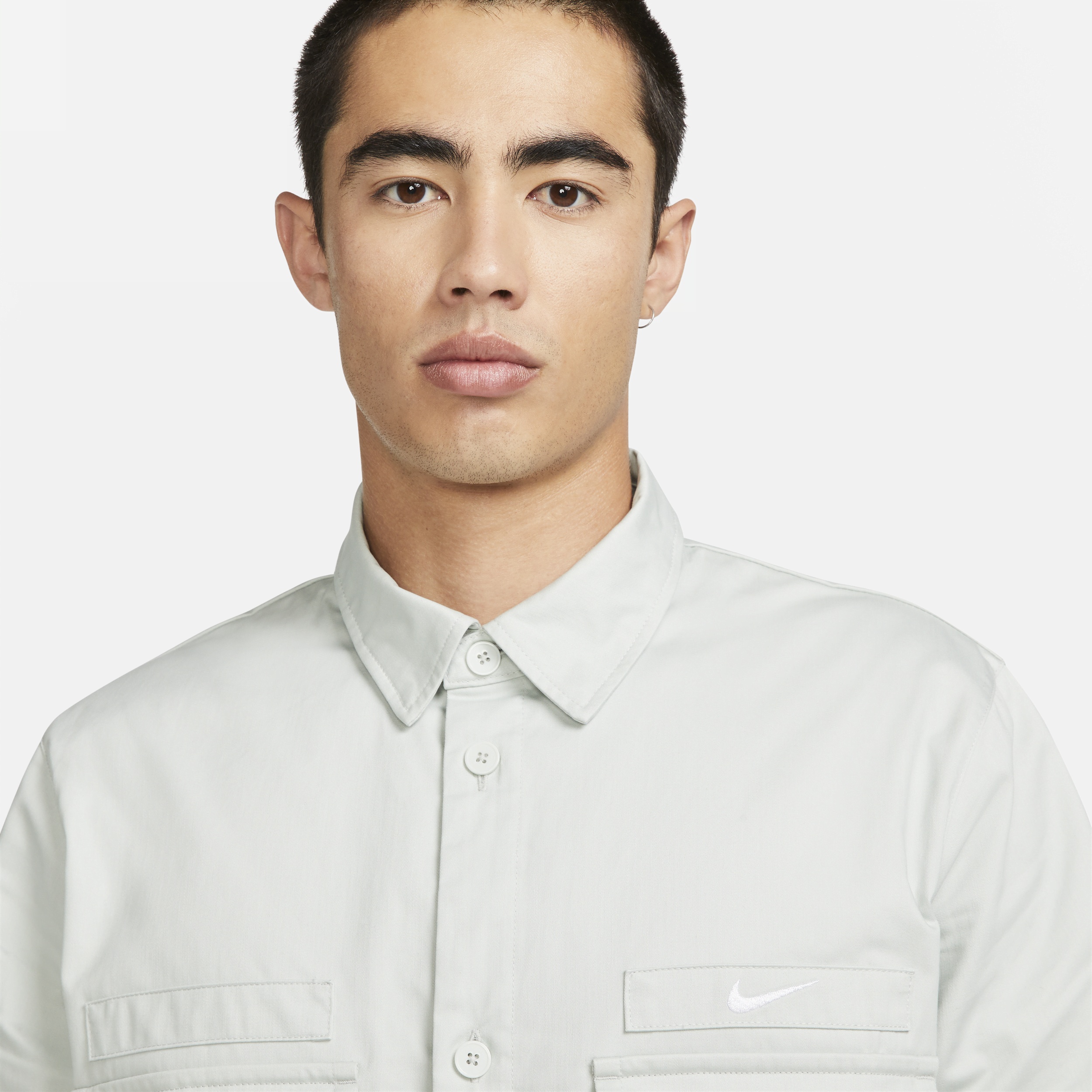 Nike Men's Life Woven Military Short-Sleeve Button-Down Shirt - 3