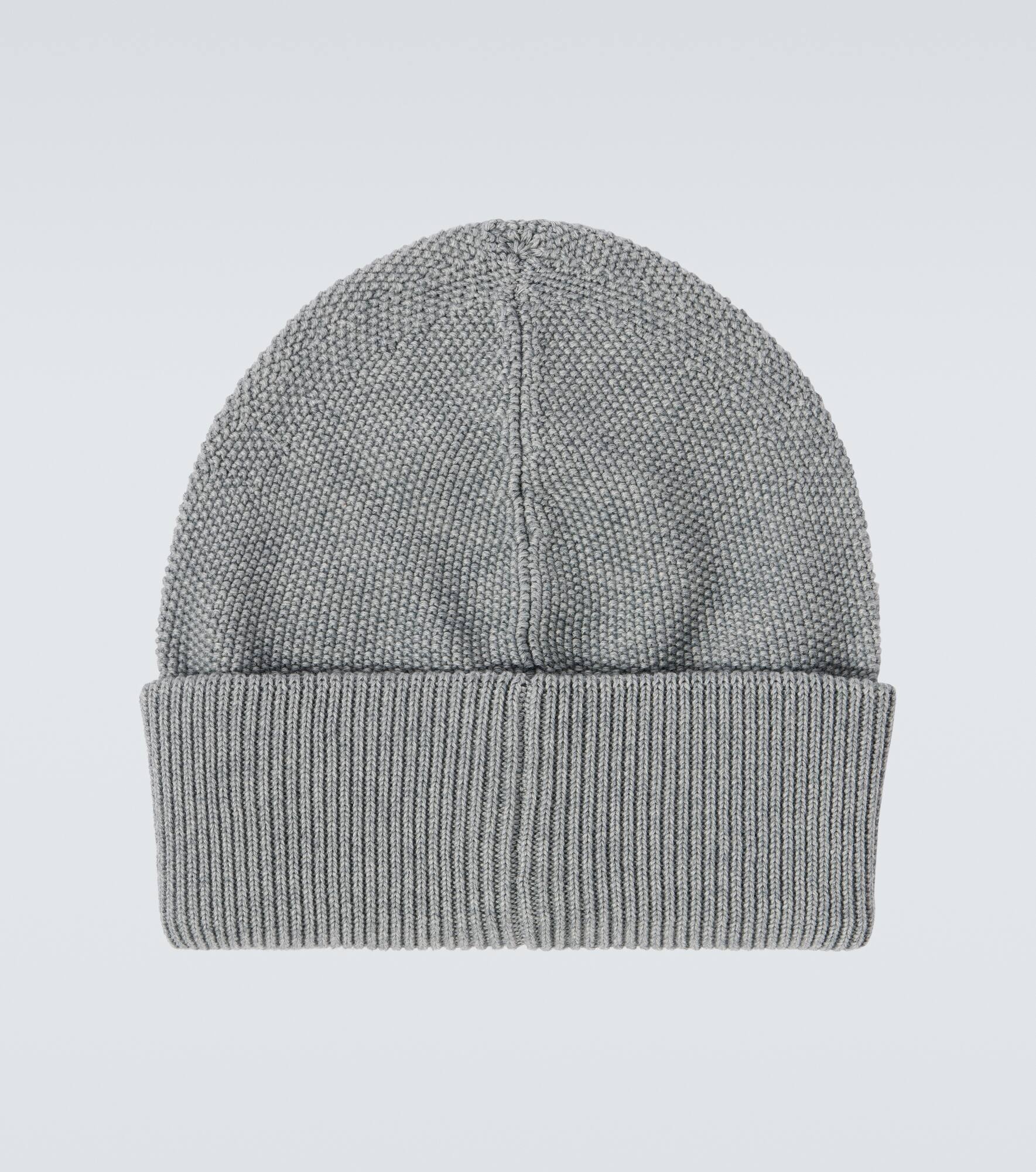Logo cotton and cashmere beanie - 4