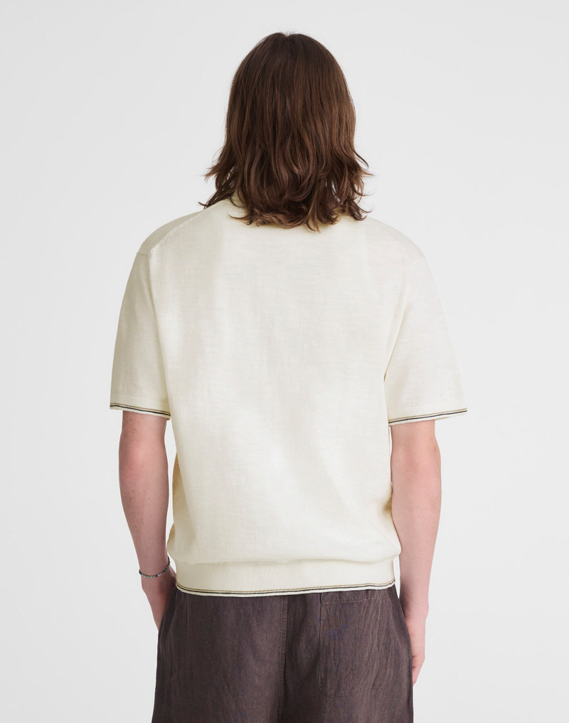 Madewell Tipped Knit Button-Up Shirt in Slub Knit Cotton outlook