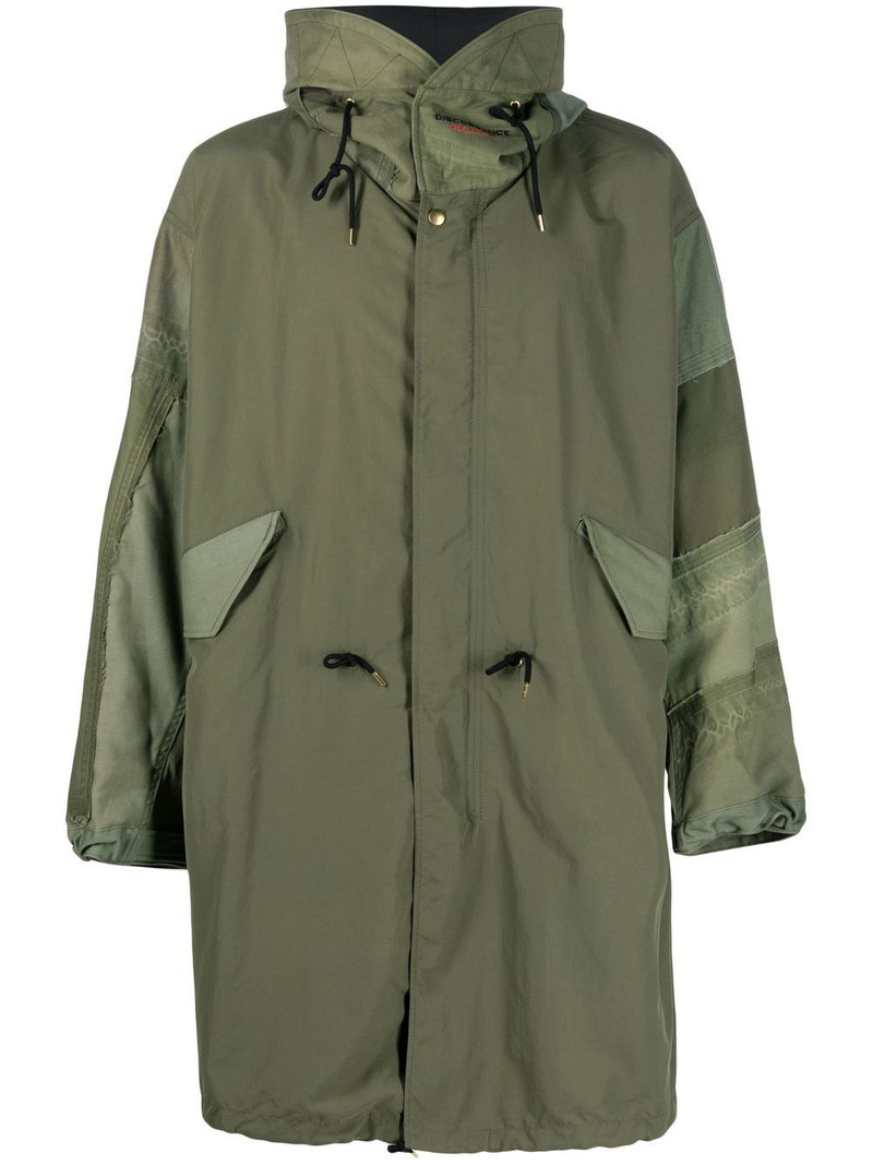 drawstring-hood parka coat 1
