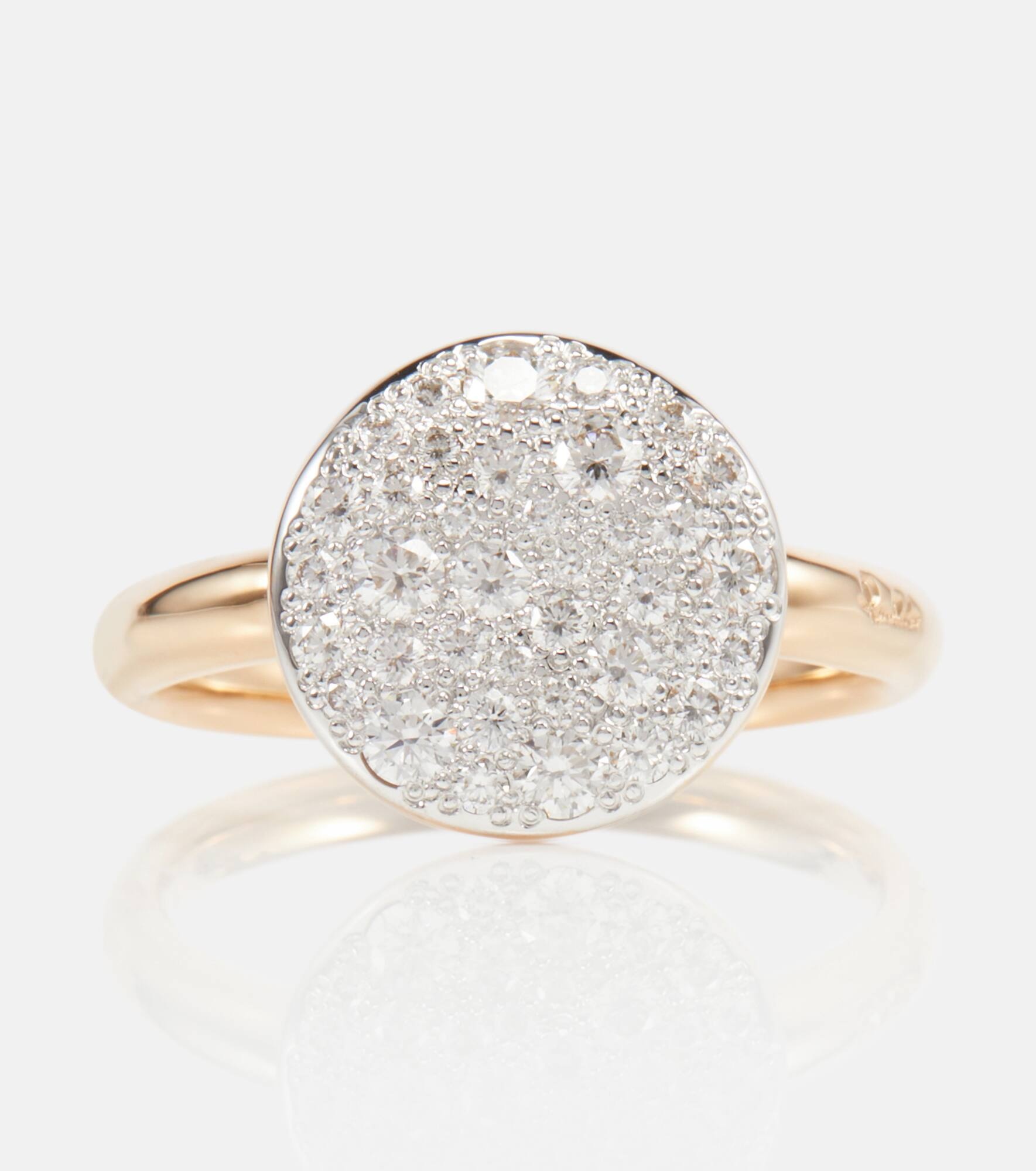Sabbia 18kt yellow gold ring with diamonds - 1