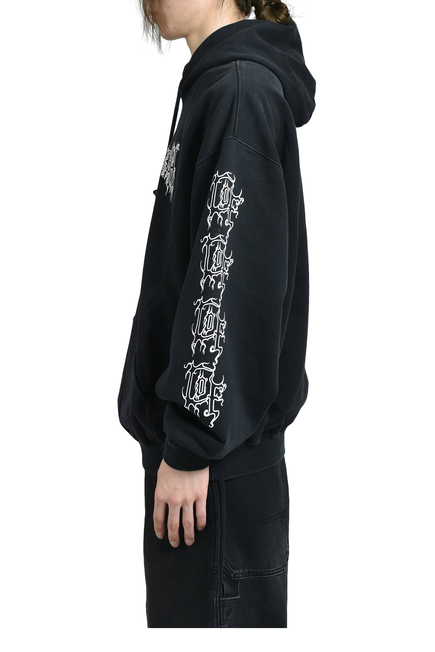 COF LOGO OVERSIZED HOODIE / WASHED BLK - 3