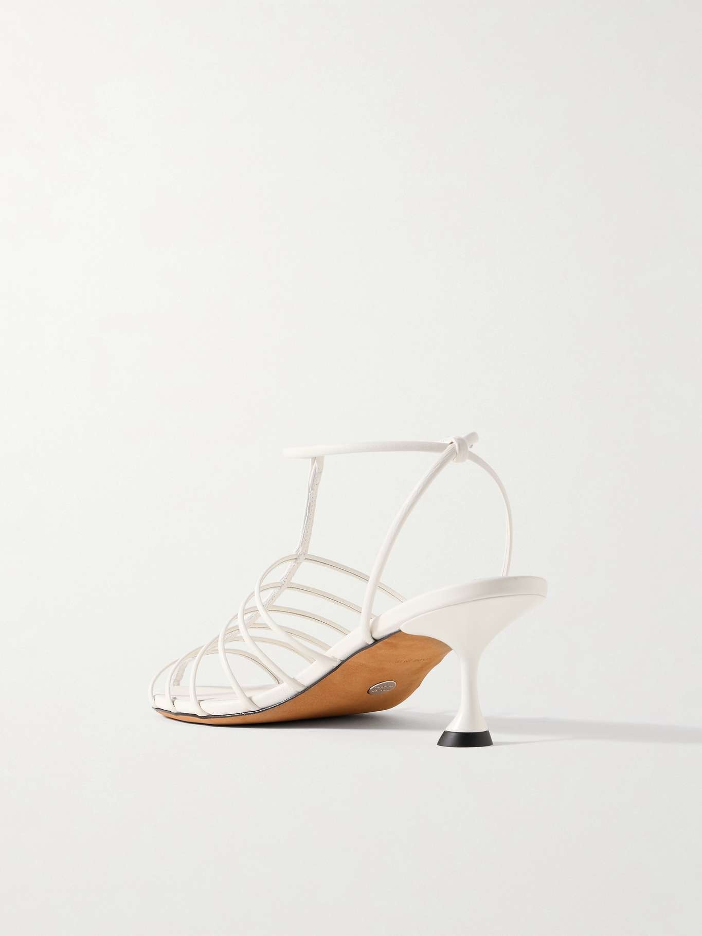 Tee Cage leather sandals White - 3