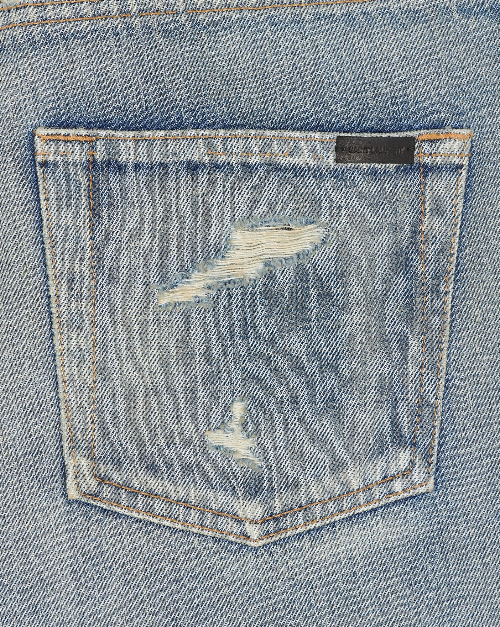 mid-waist jeans in melrose blue denim - 4