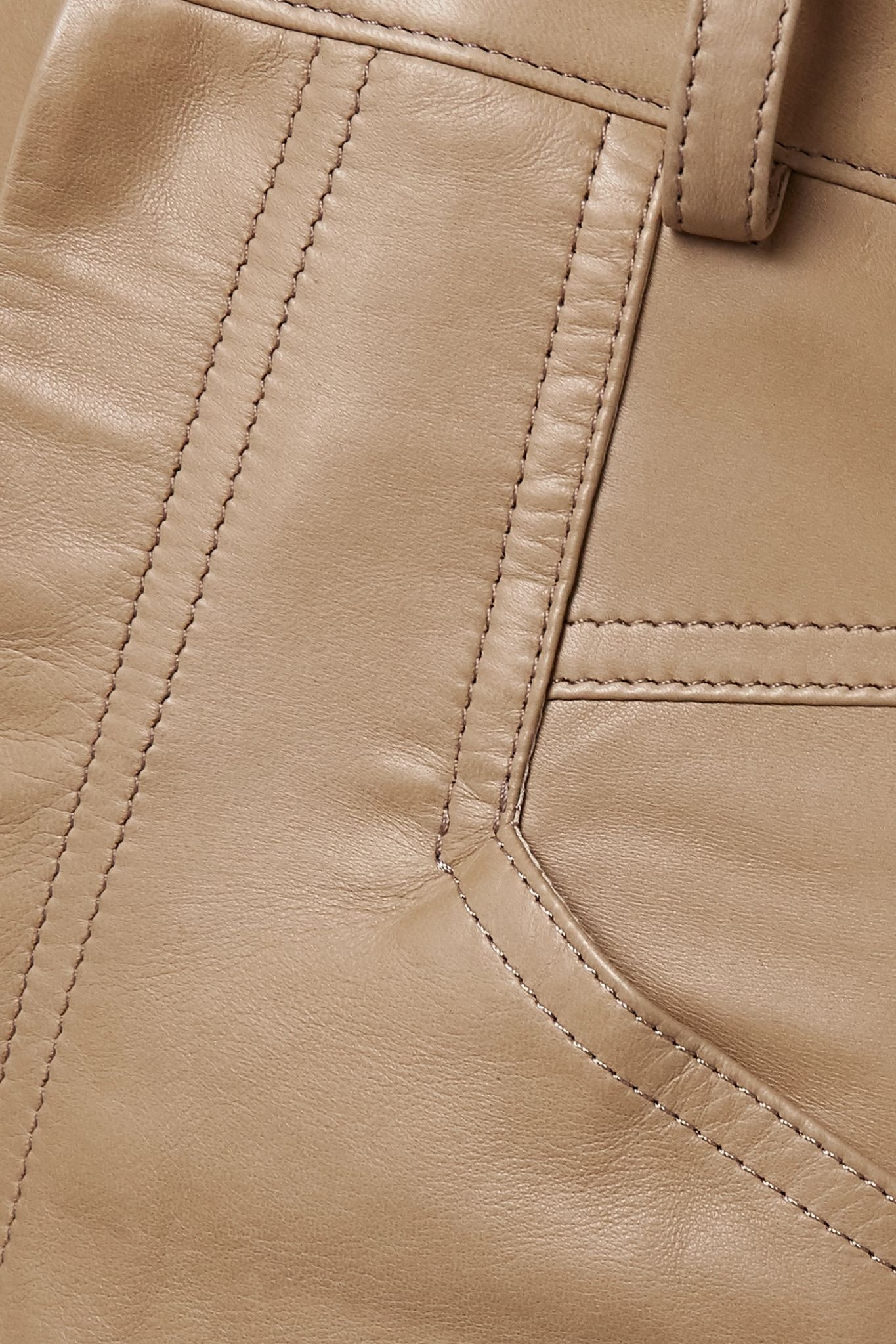 Xiamao leather tapered pants - 4