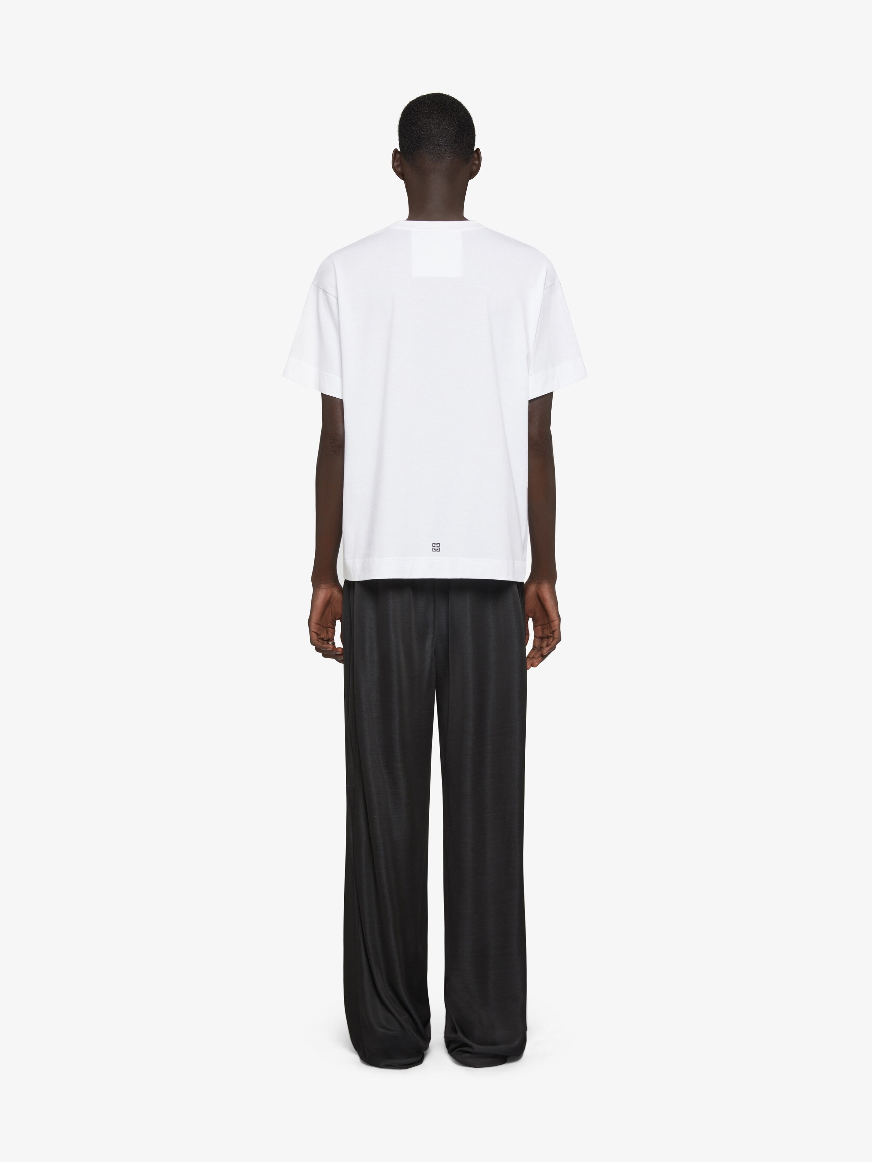 BOXY FIT T-SHIRT IN COTTON WITH GIVENCHY FLOWER PRINT - 4