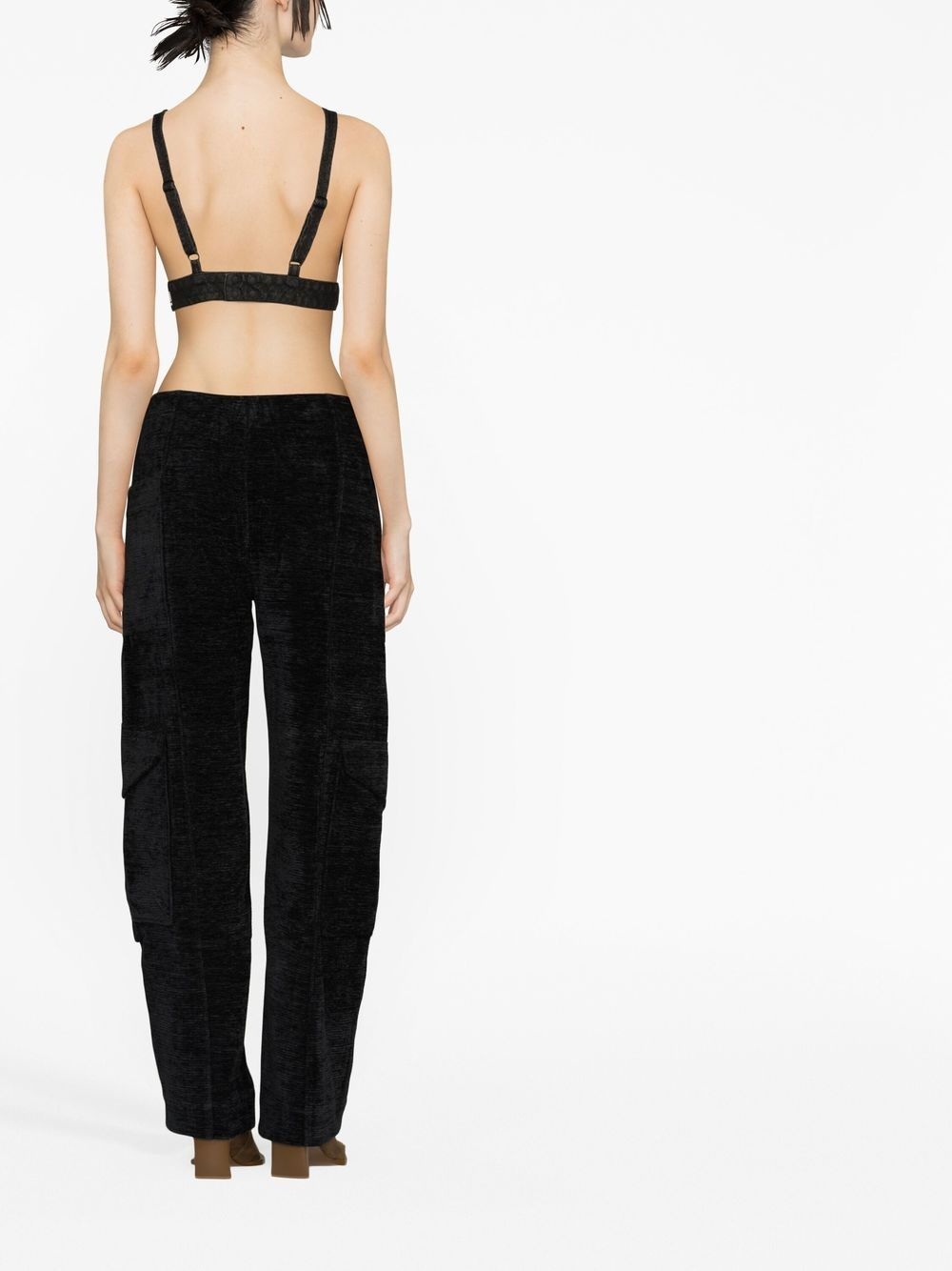 chenille tapered trousers - 4