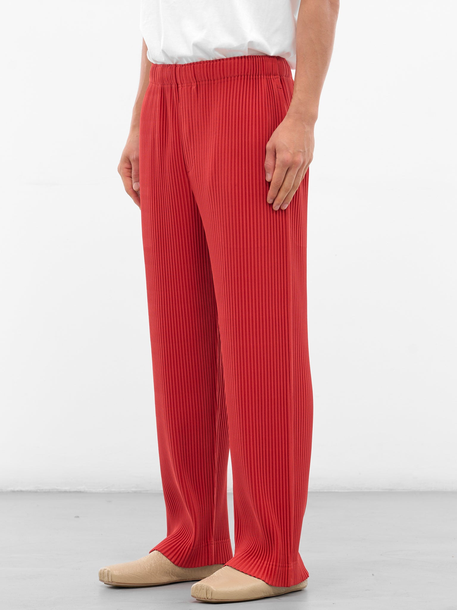 Red Monthly Colors Pleated Trousers - 2
