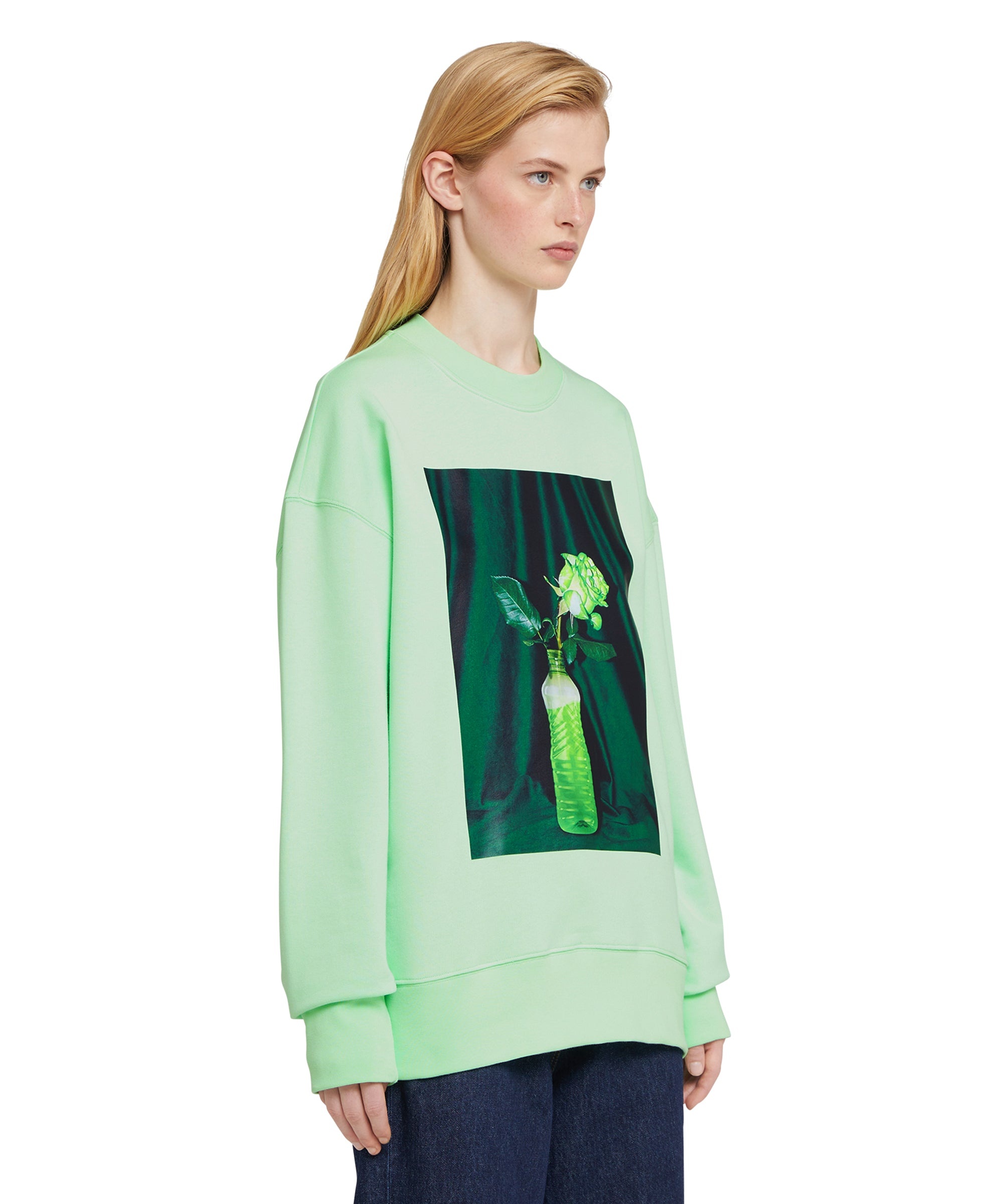 Organic cotton crewneck t-shirt from the MSGM Fantastic Green Capsule - 8