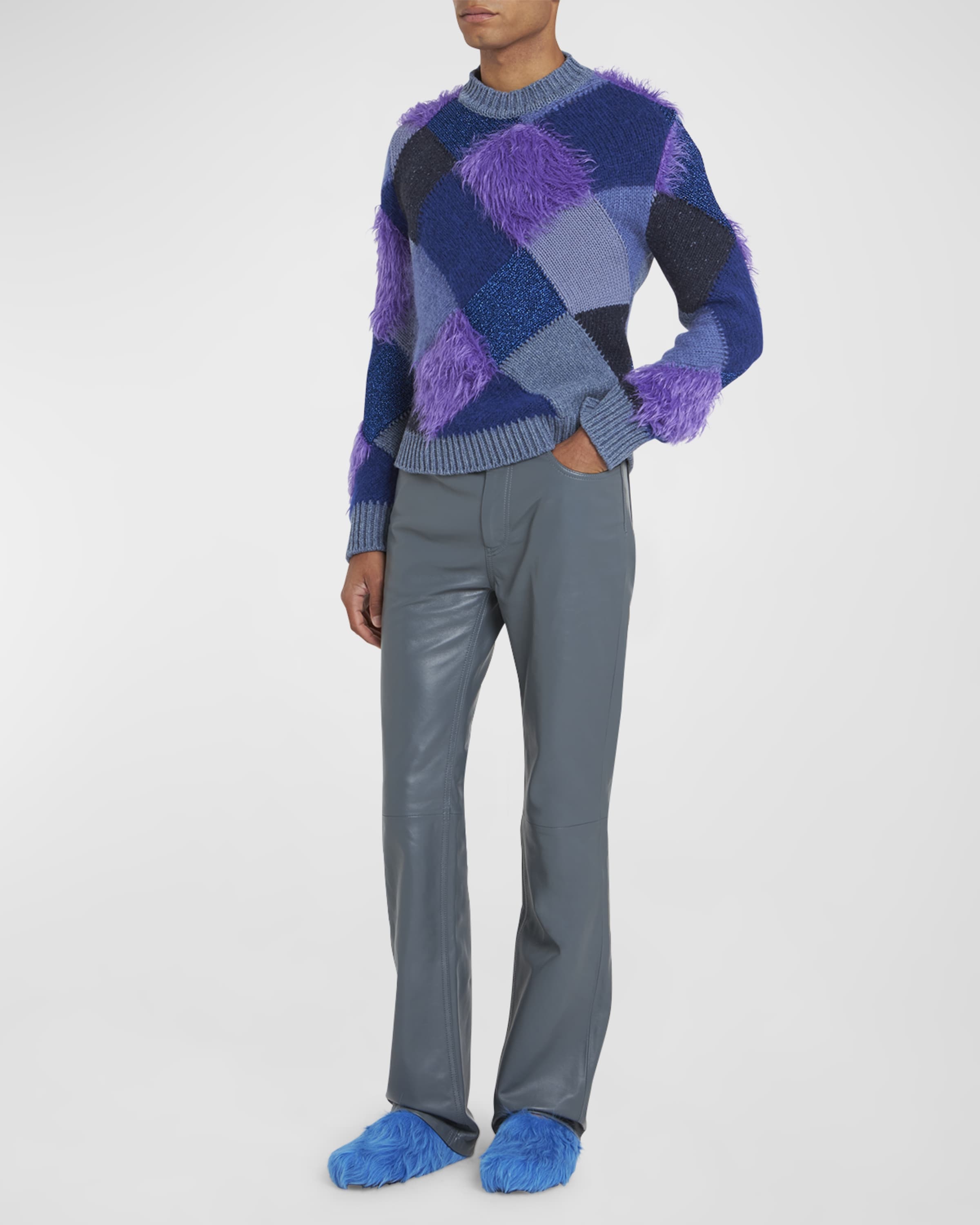 Men's 3D Intarsia Block Sweater - 4