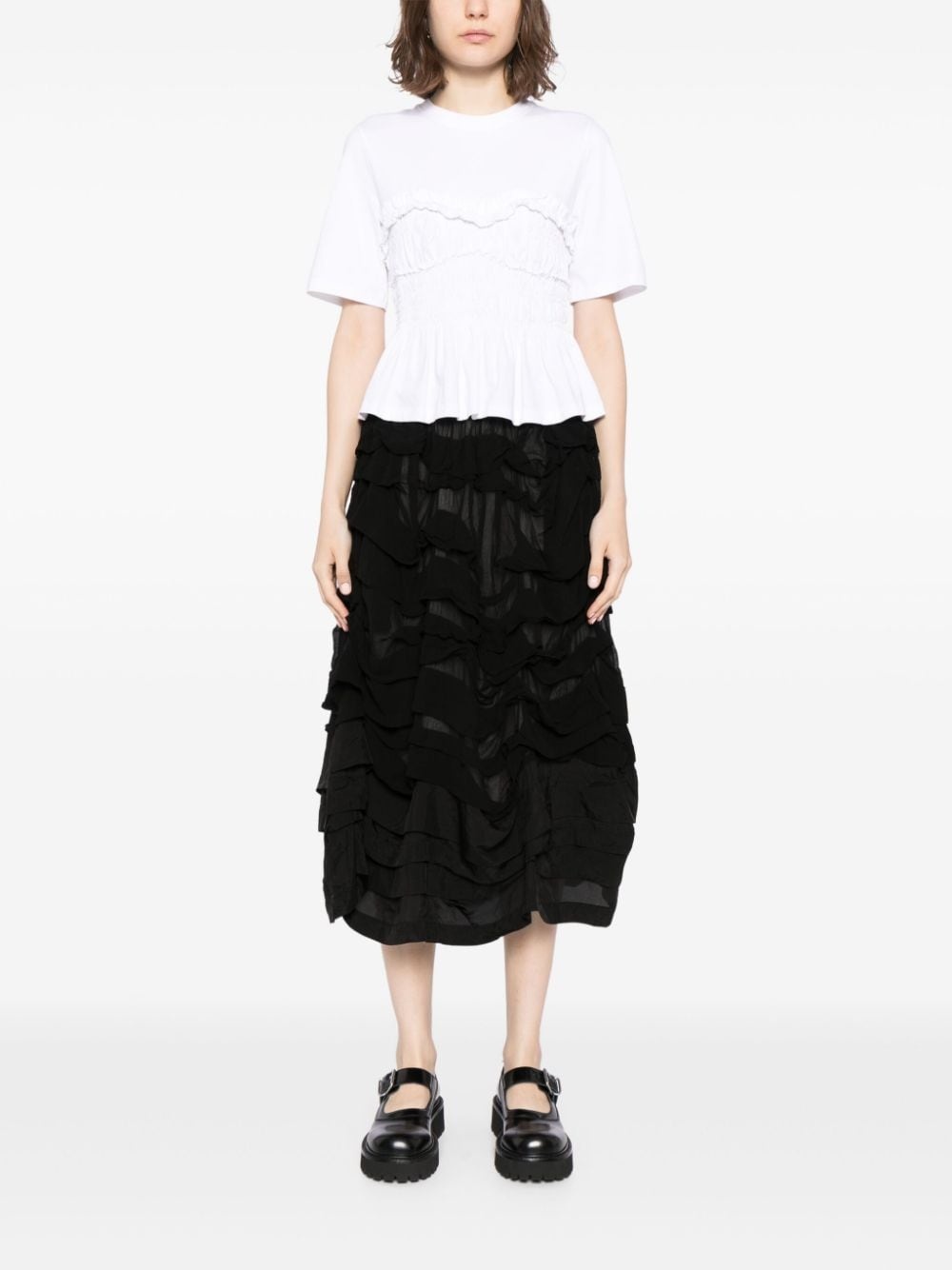 ruffled midi skirt - 2